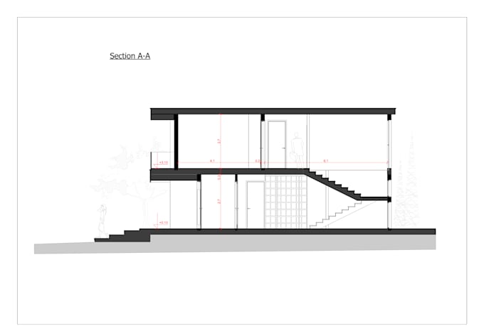 create architectural elevation and section drawings